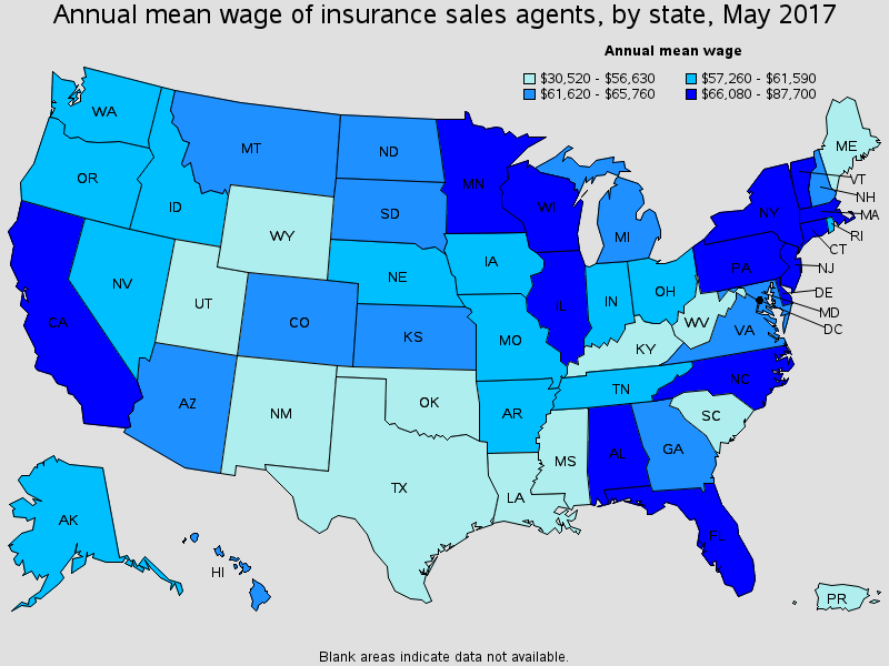 Breakdown Of Insurance Agent Pay Ranges By State - EverQuote