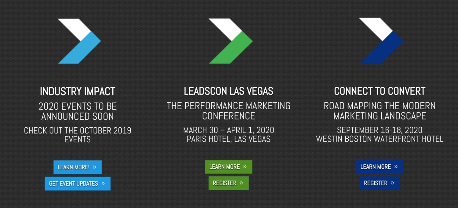 LeadsCon website